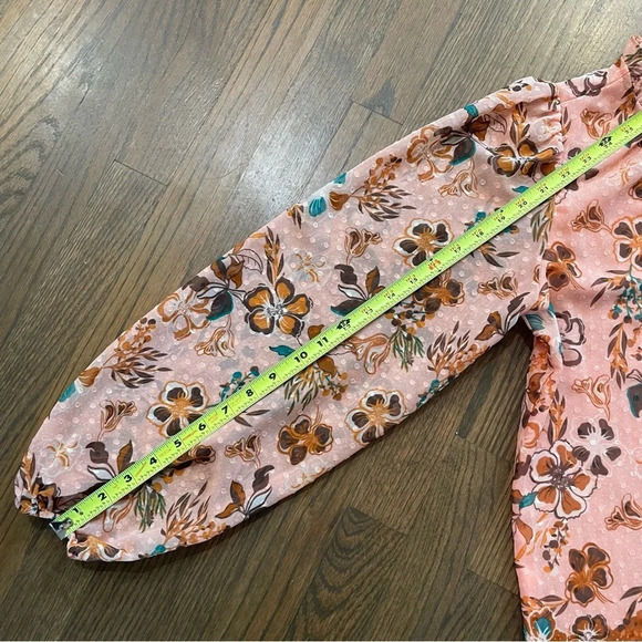 Joie Boho Peasant Floral Long Sleeve Top Blouse Women's Size Small - Picture 7 of 10